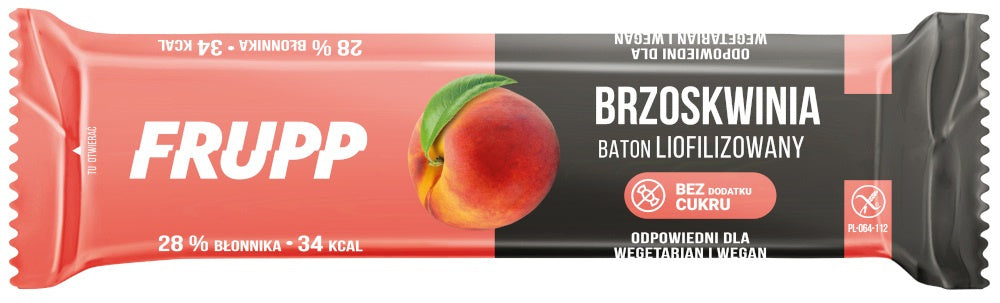 Baton liofilizowany brzoskwiniowy bezglutenowy 10 g - Celiko (Frupp)