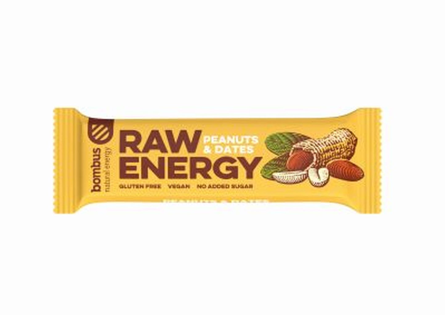 Baton raw energy orzech ziemny daktyl bezglutenowy 50 g - Bombus