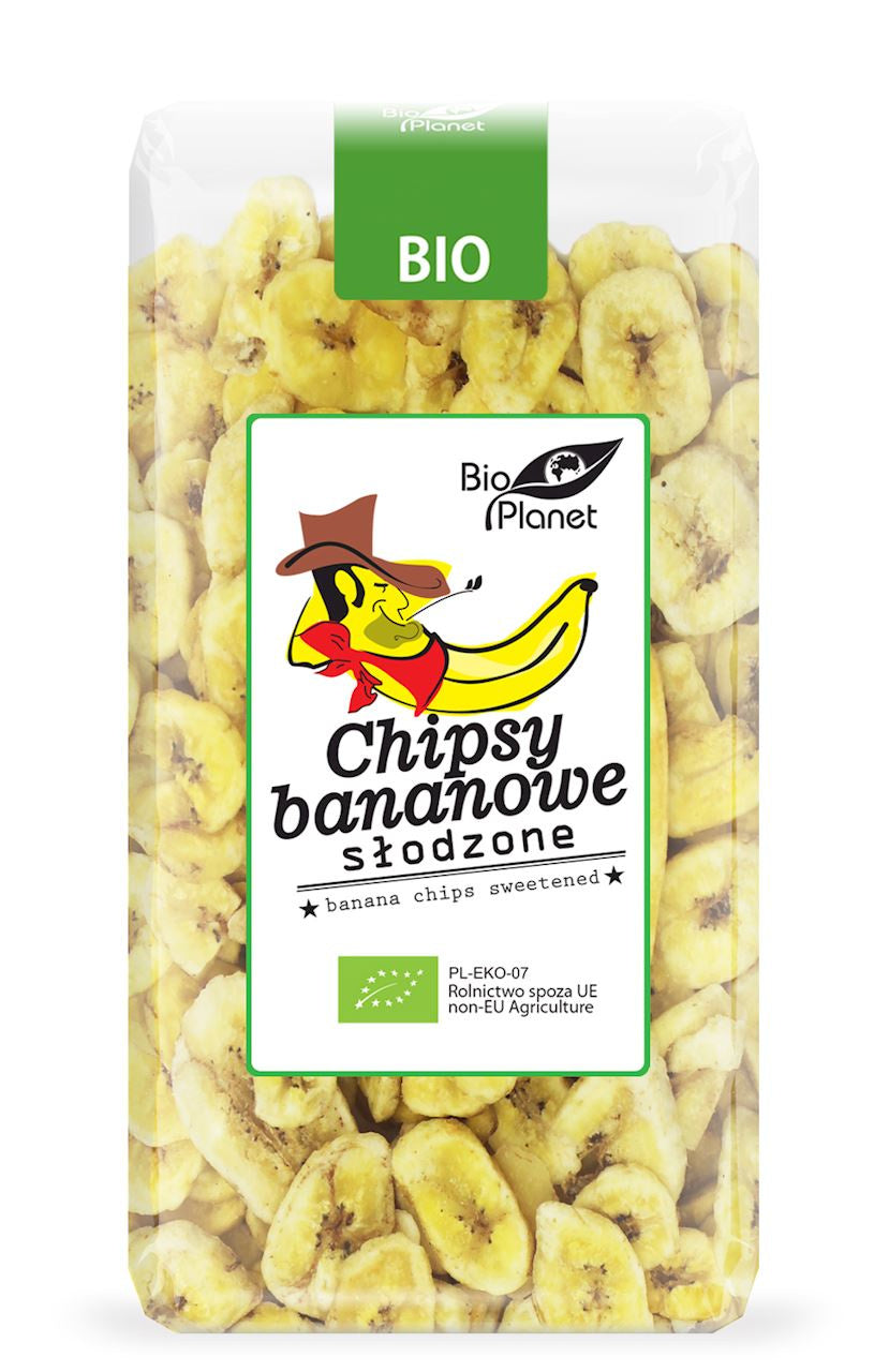 Chipsy bananowe słodzone bio 350 g