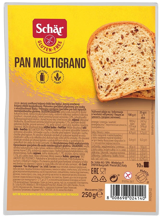 Chleb wieloziarnisty pan multigrano bezglutenowy 250 g Schar