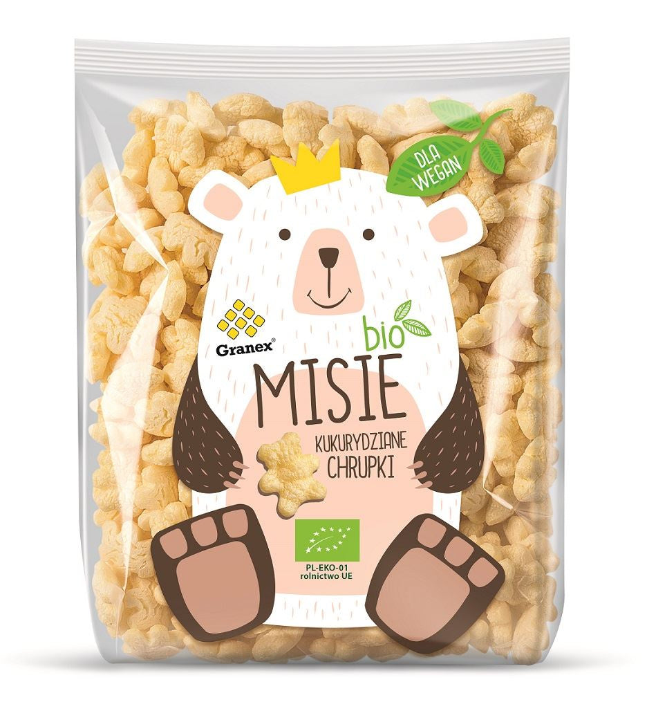 Chrupki kukurydziane misie BIO 80 g - Granex