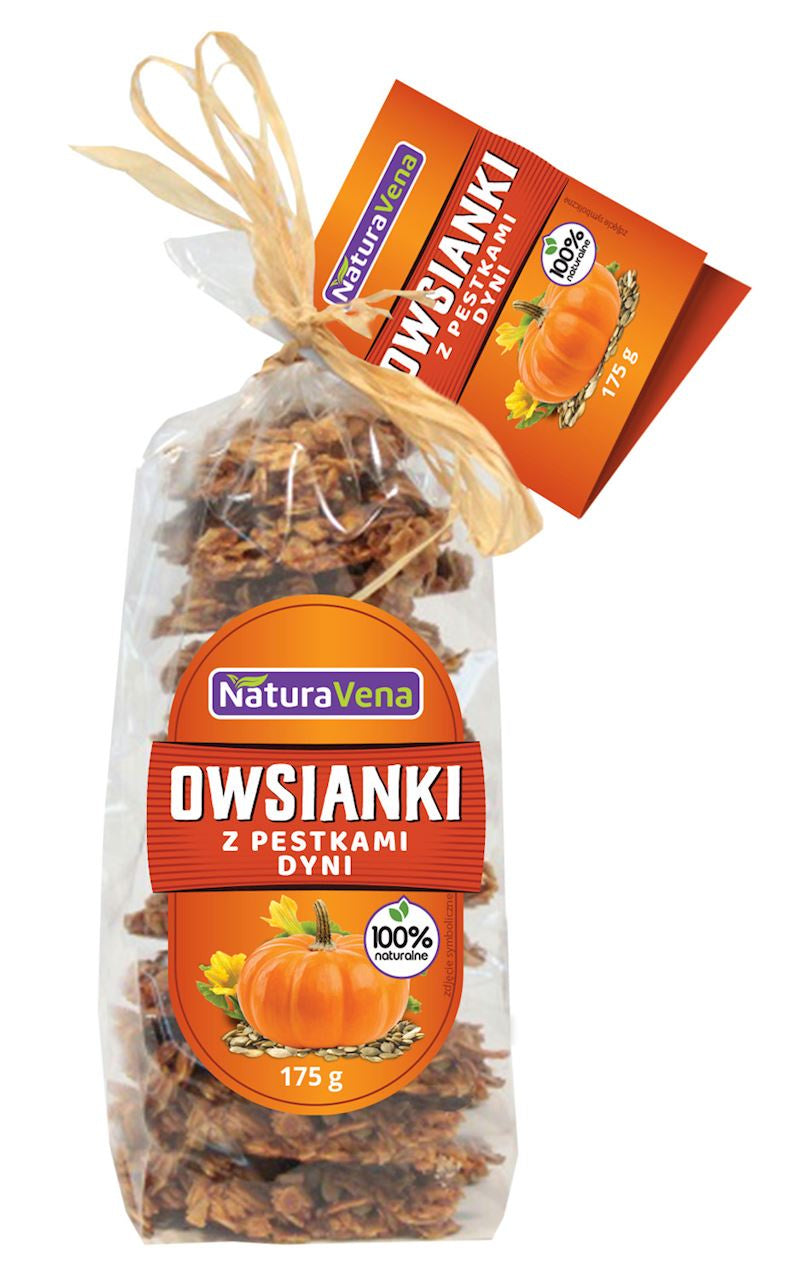Ciastka owsianki z pestkami dyni 175 g - Naturavena