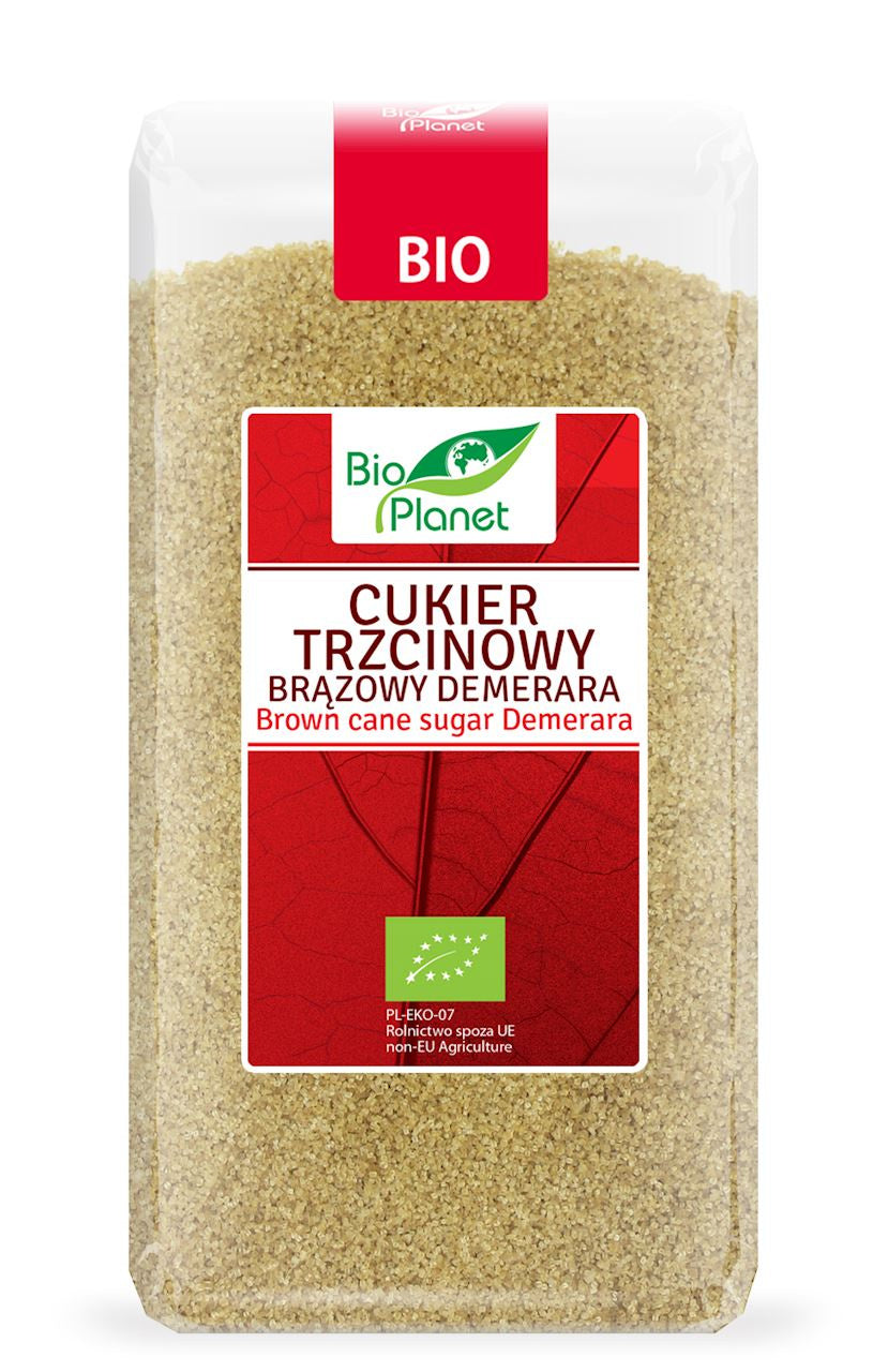 Cukier trzcinowy brązowy demerara bio 500 g