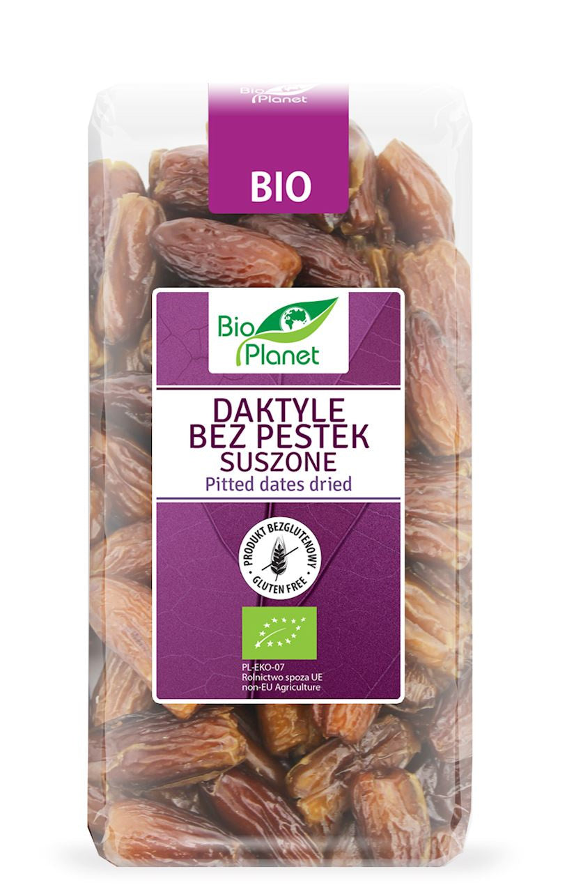 Daktyle bez pestek suszone bezglutenowe bio 400 g