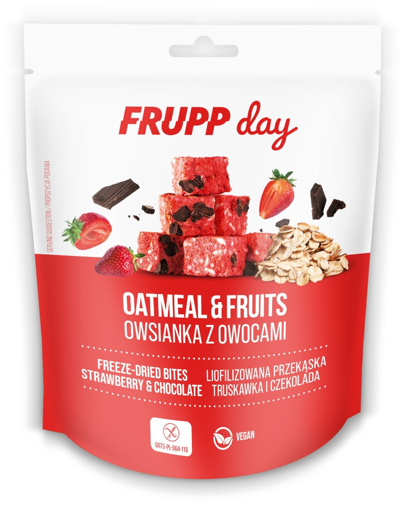 Frupp day kostki owsiane truskawka - czekolada bezglutenowe 25 g - Celiko
