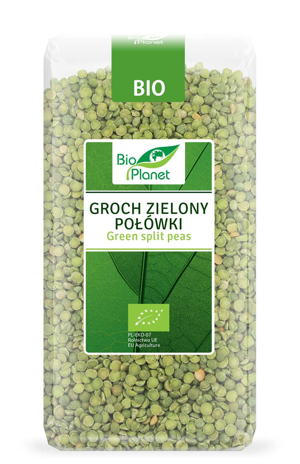 Groch zielony połówki bio 500 g