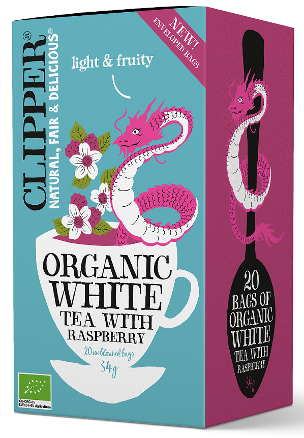 Herbata biała z maliną bio (20 x 1,7 g) 34 g