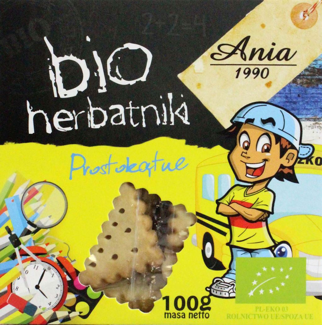 Herbatniki prostokątne bio 100 g