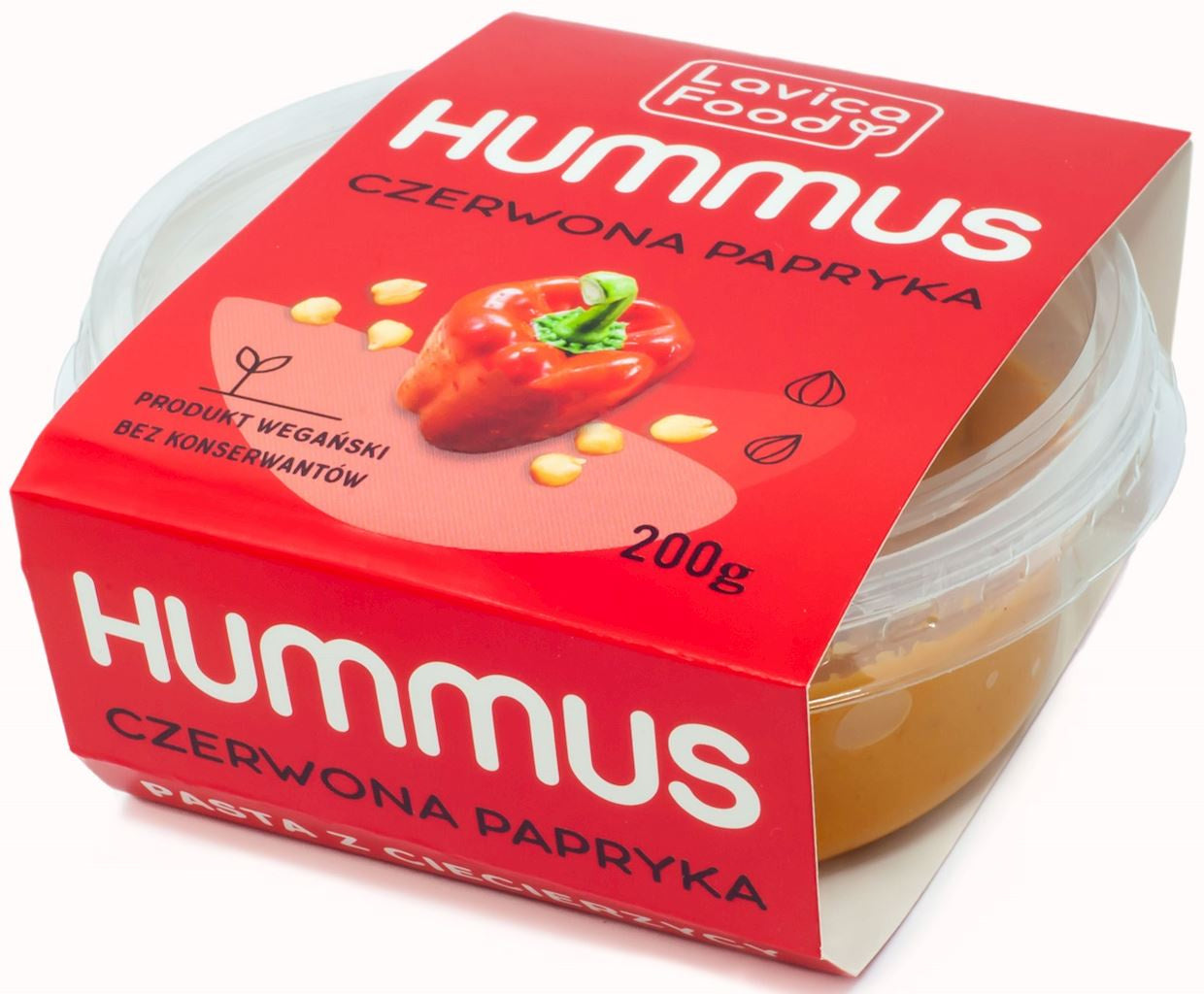 Hummus czerwona papryka 200 g - Lavica Food