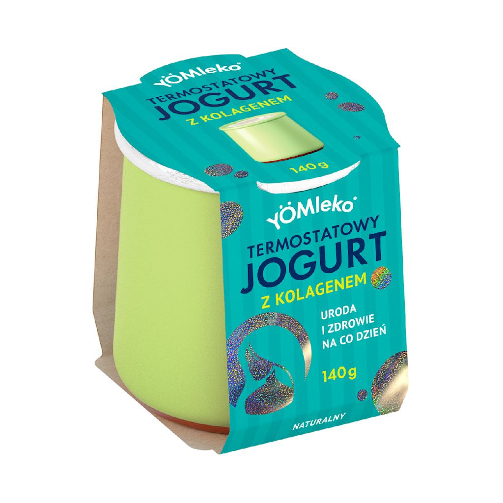 Jogurt termostatowy naturalny bio z kolagenem 140 g - YÖMLEKO