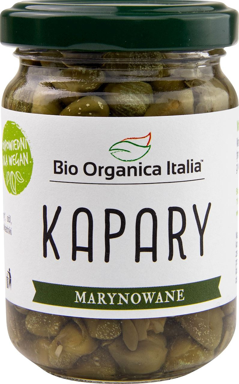 Kapary marynowane BIO 140 g (90 g) (słoik) - Bio Organica Italia