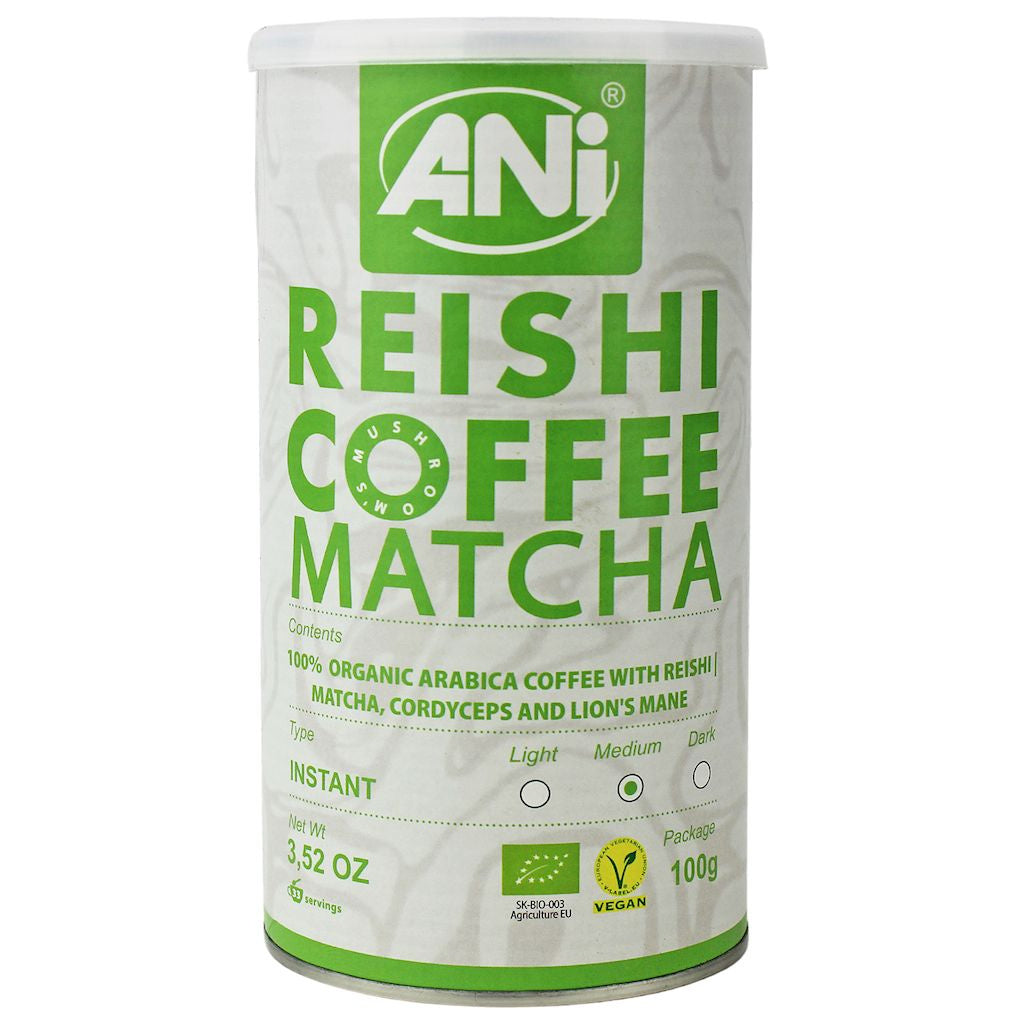 Kawa rozpuszczalna "Reishi Matcha" bio 100 g - ANI