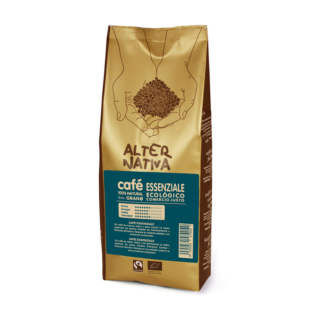 Kawa ziarnista arabica/robusta essenziale fair trade bezglutenowa bio 500 g - Alternativa3