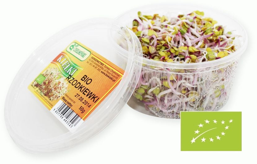 Kiełki rzodkiewki świeże BIO (około 50 g)