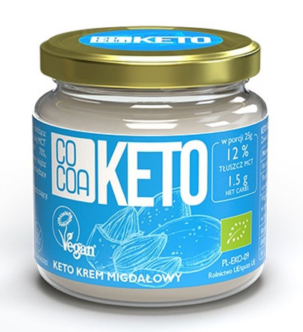 Krem migdałowy keto z olejem mct bez dodatku cukru bio 200 g - Cocoa