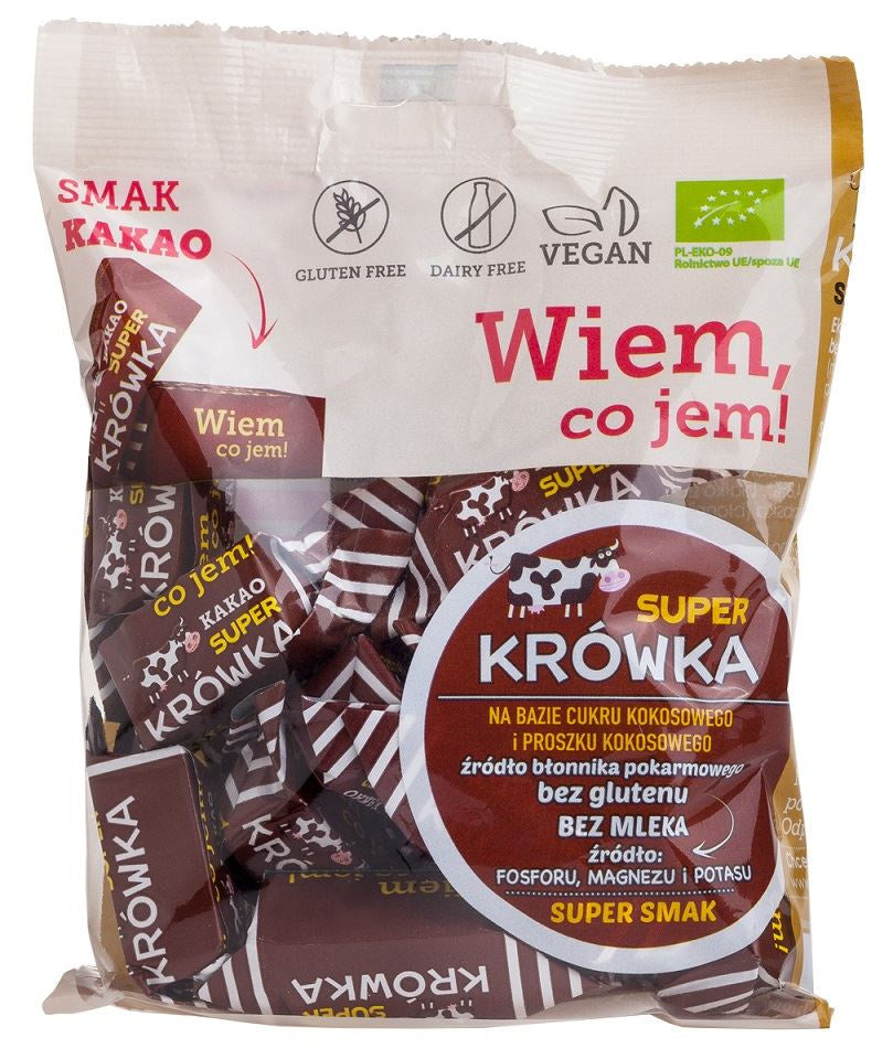 Krówki bezmleczne kakaowe bezglutenowe bio 150 g