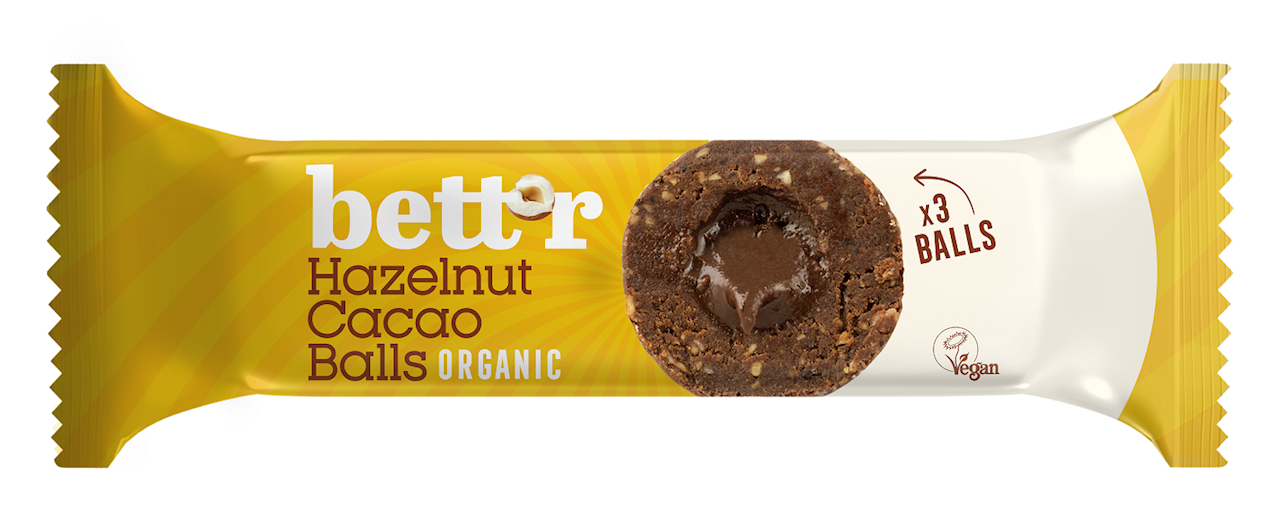 Kulki daktylowe z nadzieniem orzechowo - kakaowym bezglutenowe bio (3 x 15 g) 45 g - BETT'R