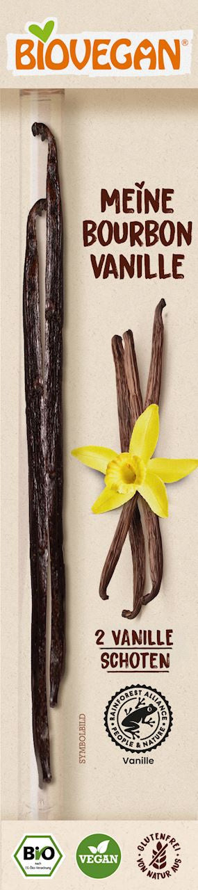 Laska wanilii Bourbon bezglutenowa bio (2 szt.) - BIOVEGAN
