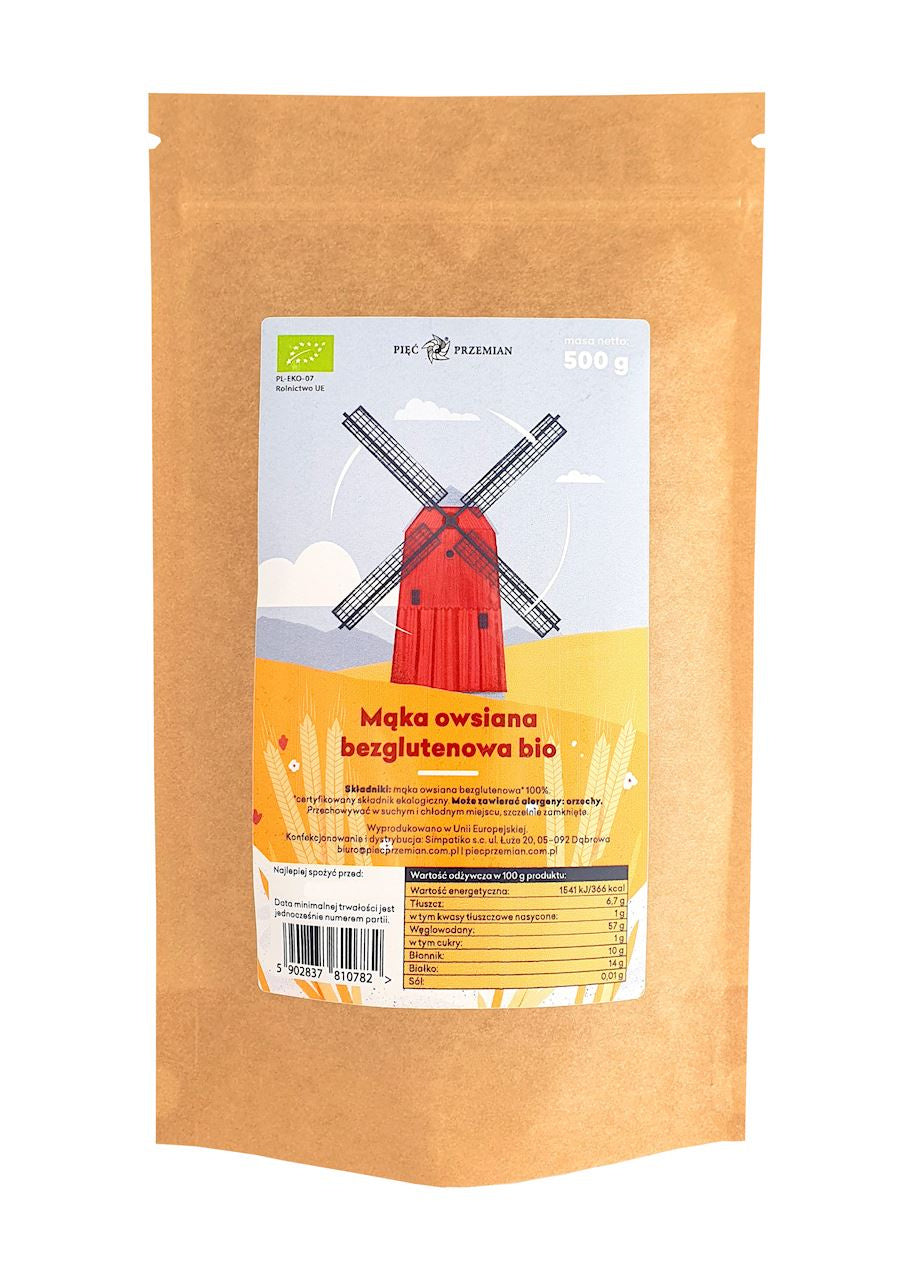 Mąka owsiana bezglutenowa bio 500 g