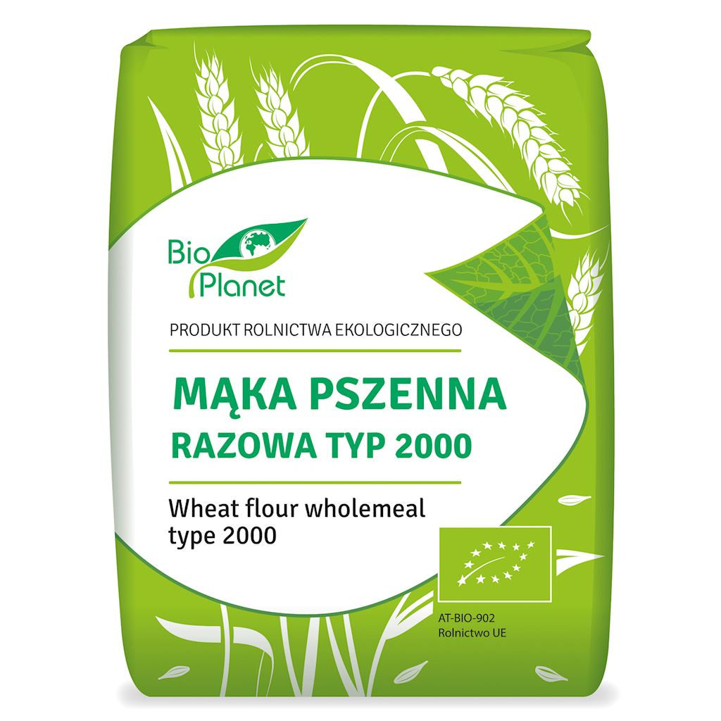 Mąka pszenna razowa typ 2000 bio 1 kg