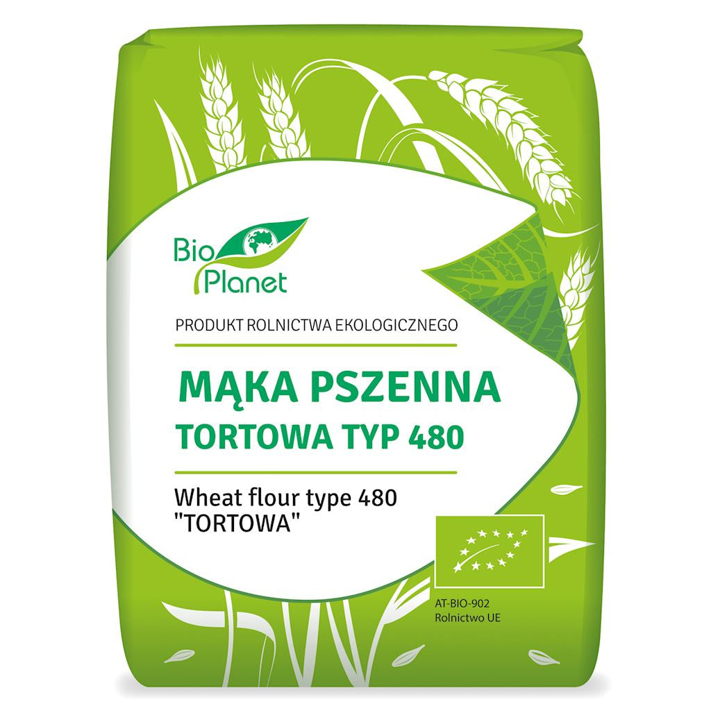 Mąka pszenna tortowa typ 480 bio 1 kg