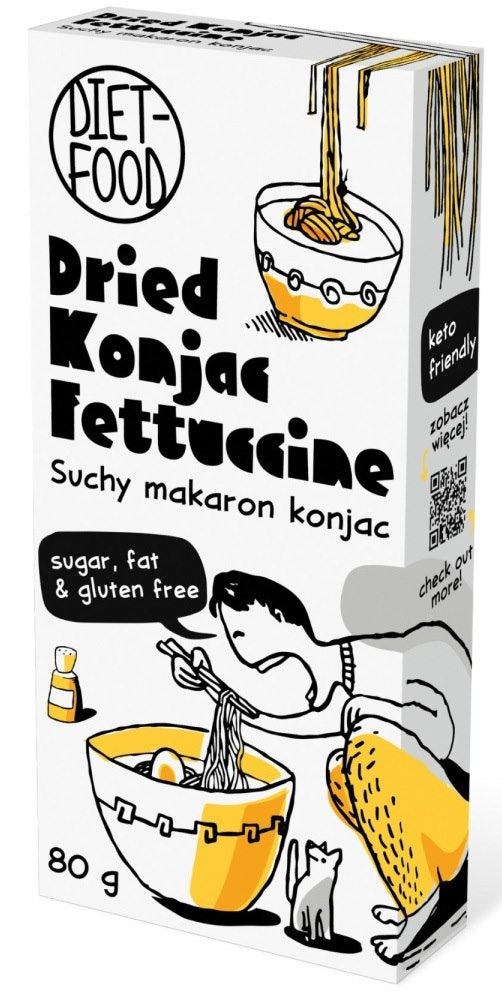 Makaron Shirataki Konjac Fettucine suchy 80g