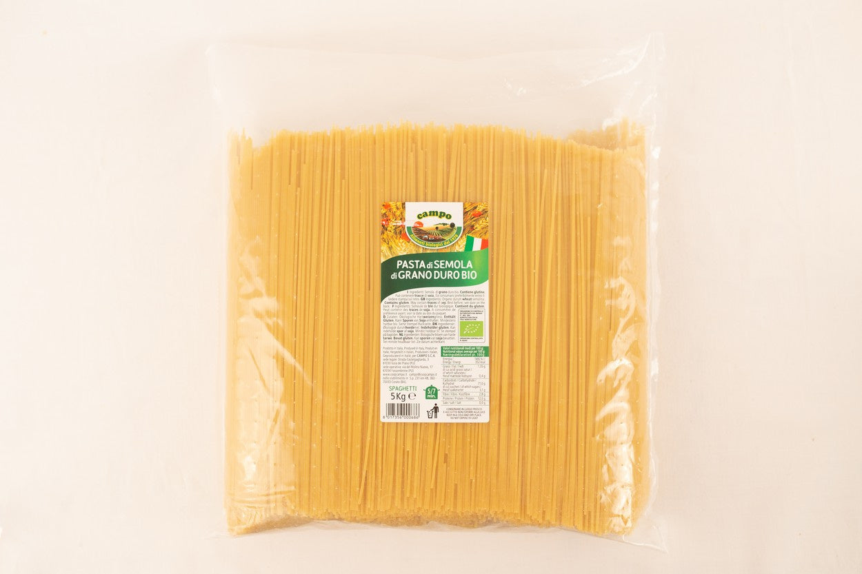Makaron (semolinowy) spaghetti bio 5 kg - HORECA