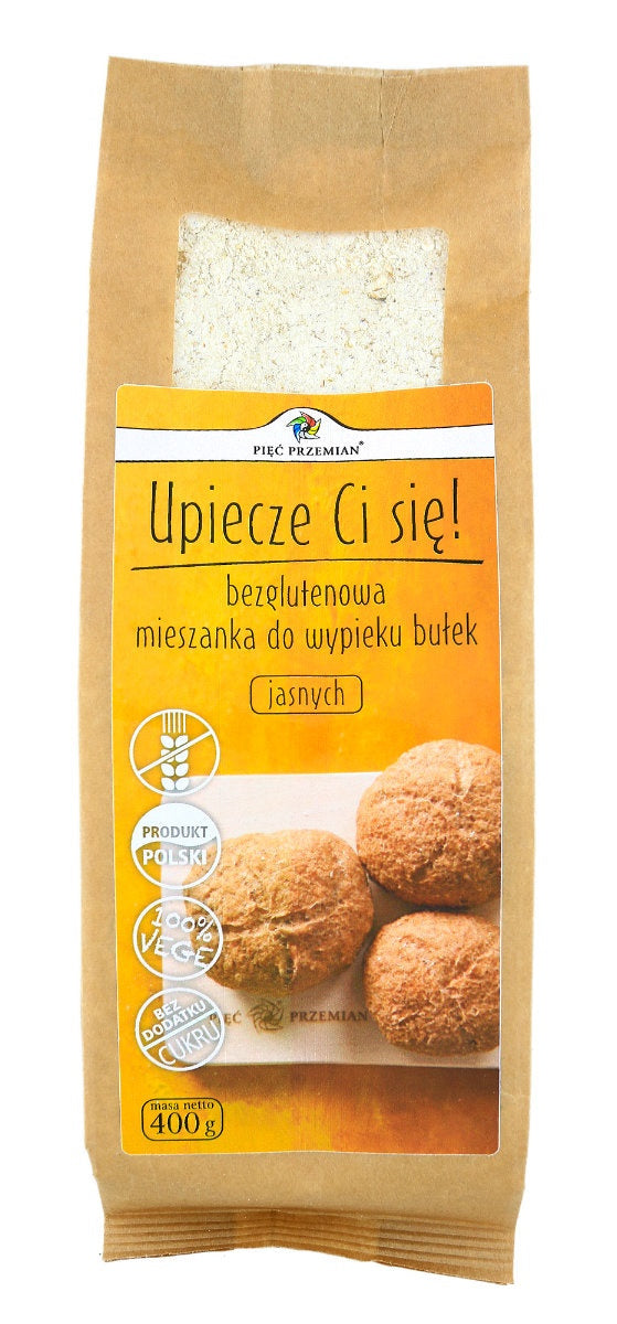 Mieszanka na bułki bezglutenowe jasne Pięć Przemian 400g