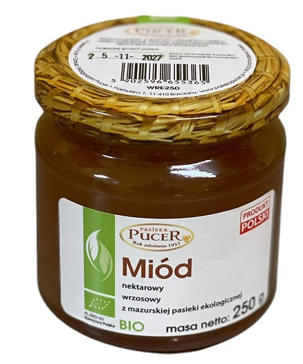 Miód wrzosowy bio 250 g - PASIEKA PUCER