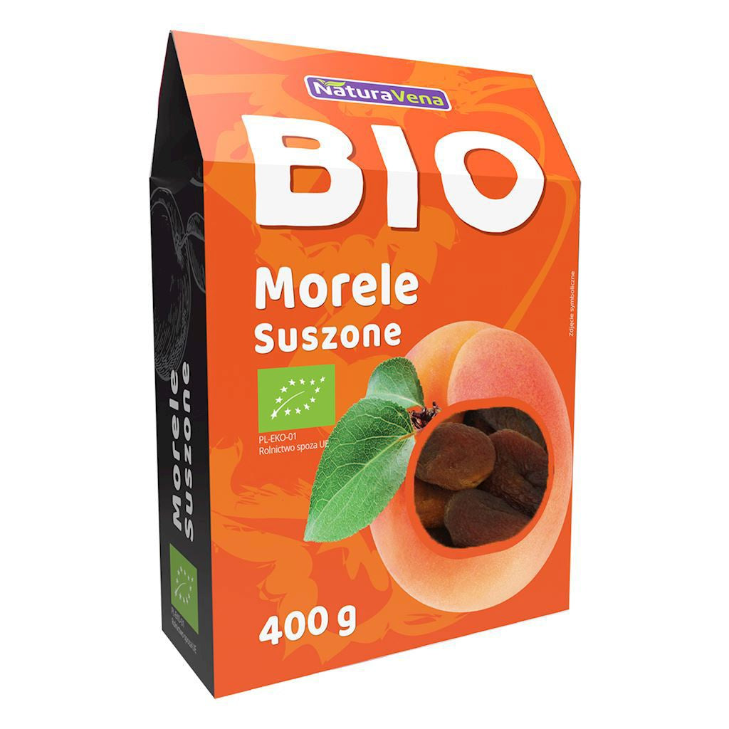 Morele słodkie suszone bio 400 g - Naturavena
