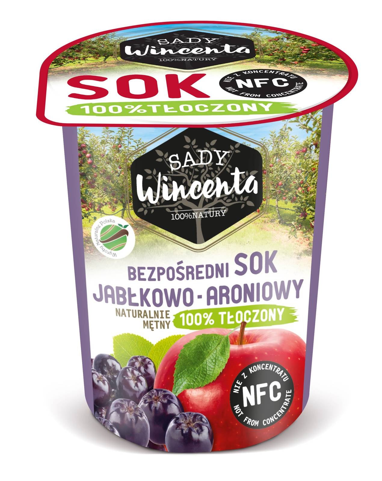 Naturalnie mętny sok jabłkowo-aroniowy 200 ml - Sady Wincenta