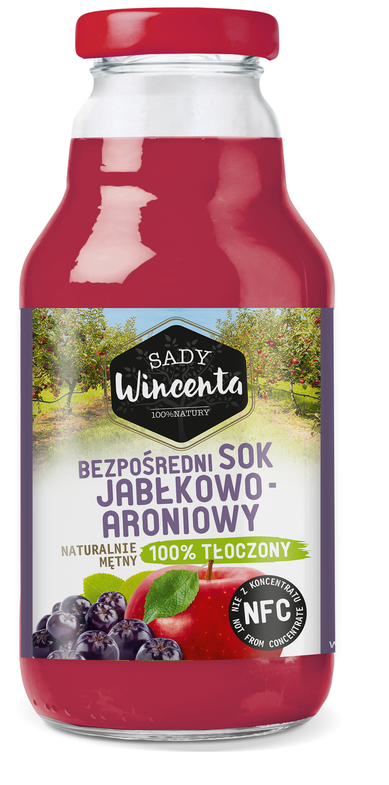 Naturalnie mętny sok jabłkowo-aroniowy 330 ml
