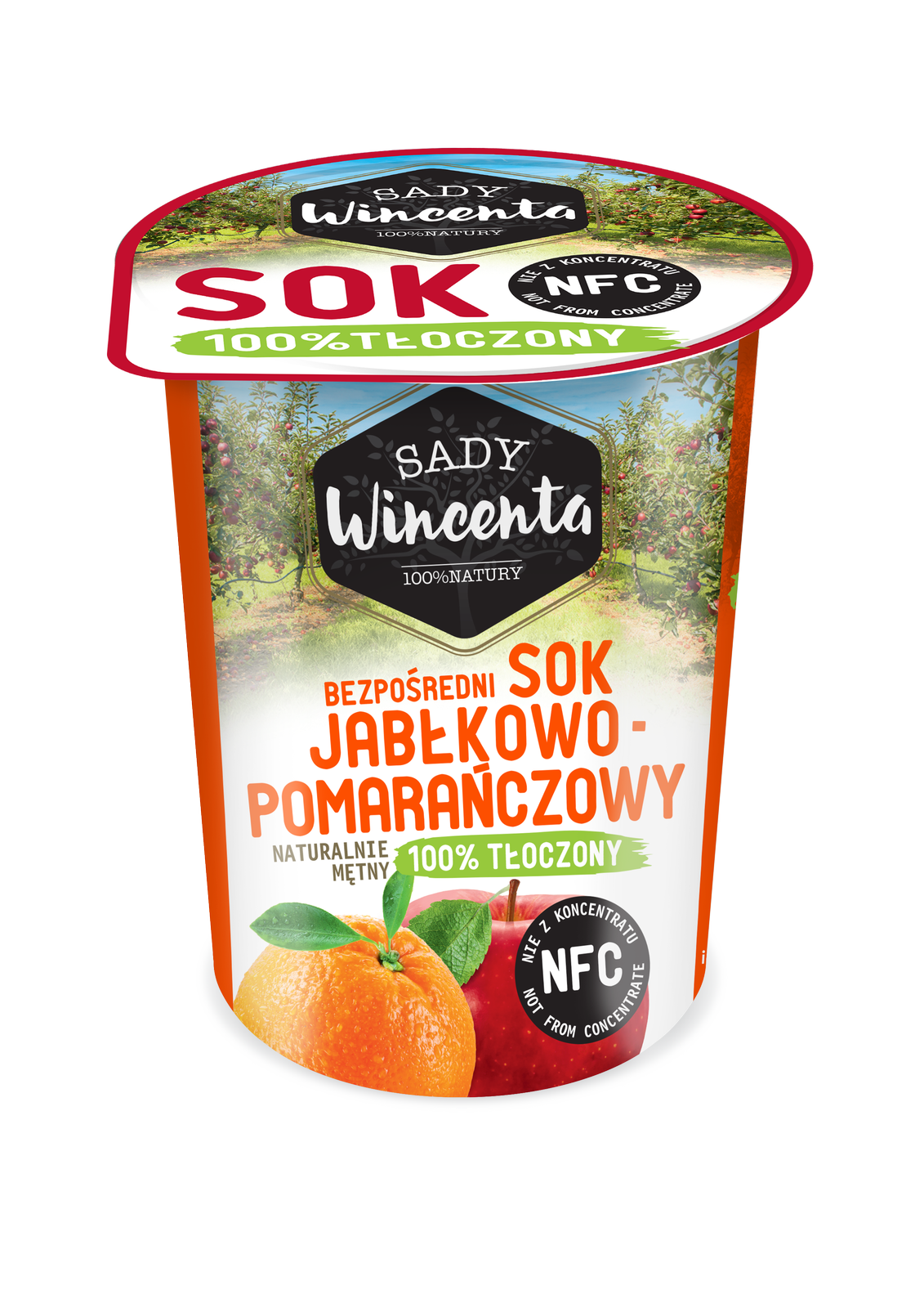 Naturalnie mętny sok jabłkowo-pomarańczowy 200 ml - Sady Wincenta