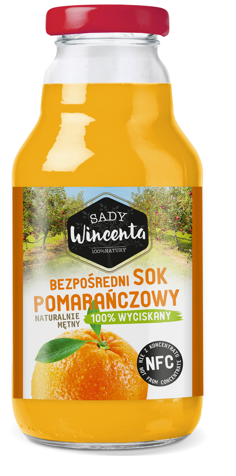 Naturalnie mętny sok jabłkowo-pomarańczowy 330 ml - Sady Wincenta