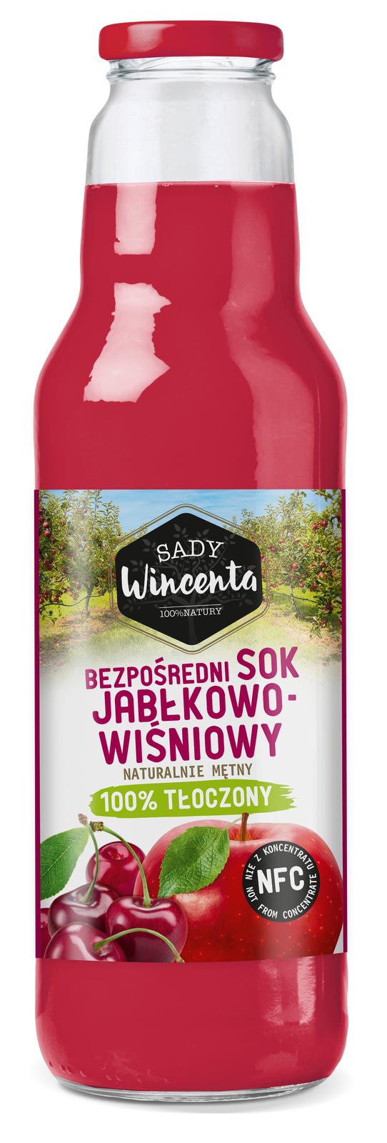 Naturalnie mętny sok jabłkowo-wiśniowy 750 ml