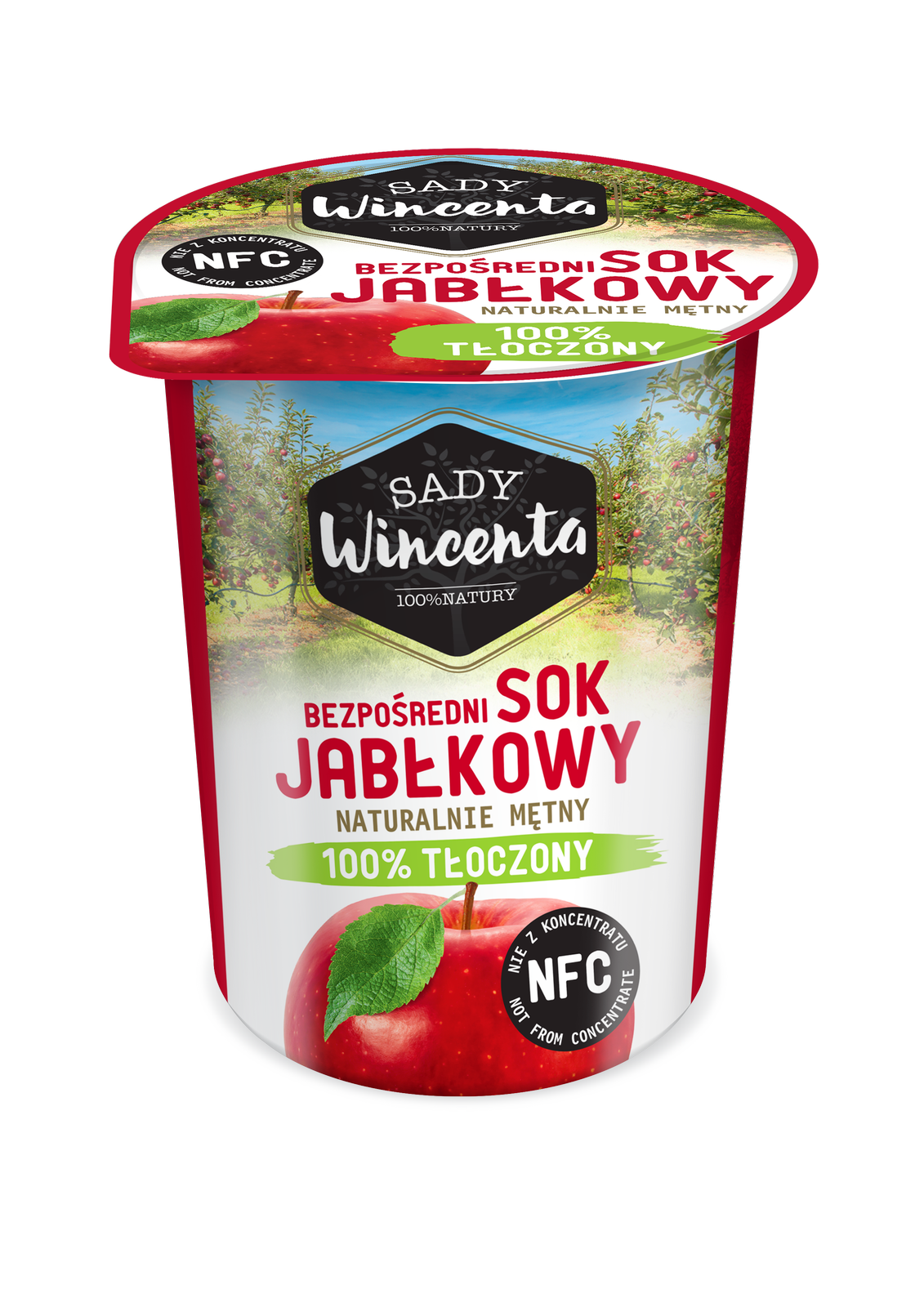Naturalnie mętny sok jabłkowy 200 ml