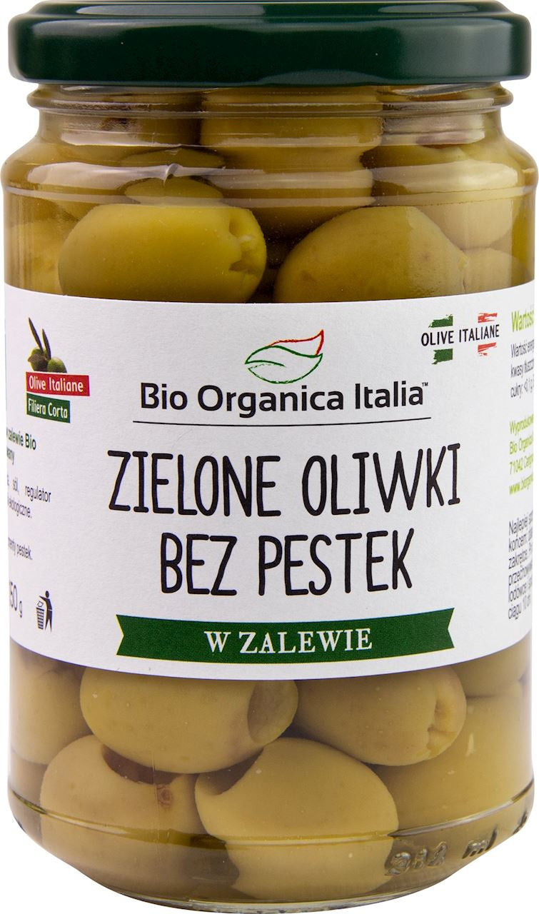 Oliwki zielone bez pestek w zalewie bio 280 g (160 g) (słoik)