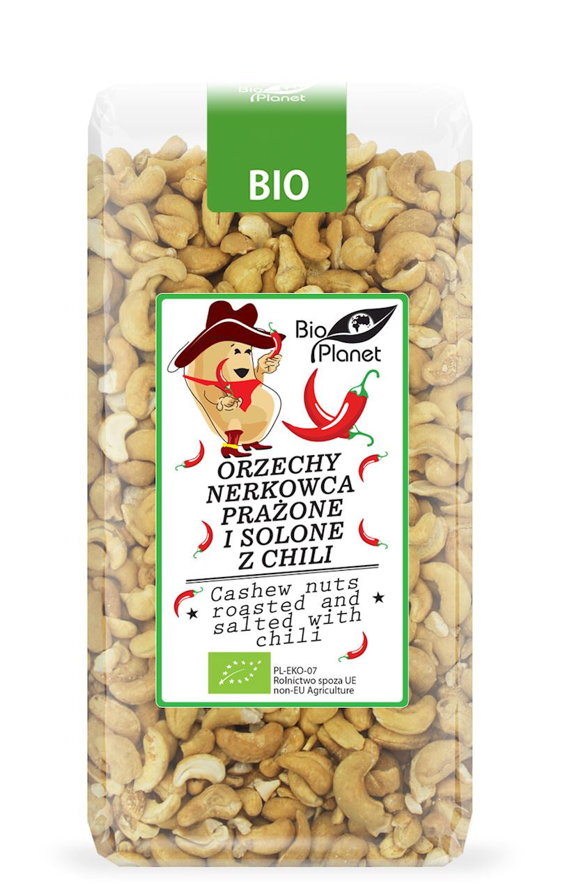 Orzechy nerkowca prażone i solone z chili bio 350 g