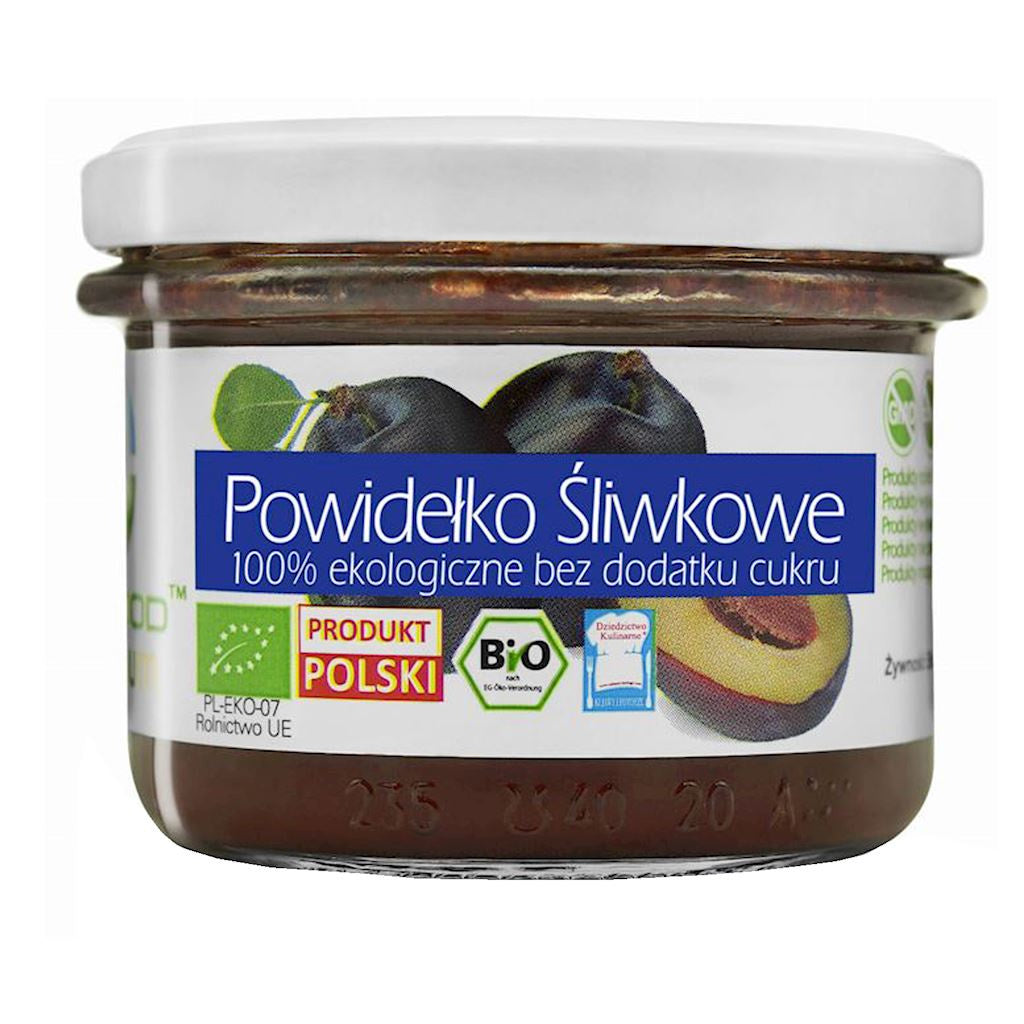POWIDEŁKO ŚLIWKOWE BEZ DODATKU CUKRÓW BEZGLUTENOWE 180 g - BIOFOOD