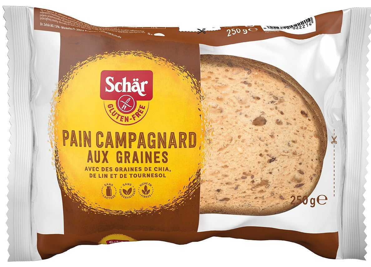 Pain campagnard aux graines chleb wieloziarnisty, bezglutenowy 250 g - Schar