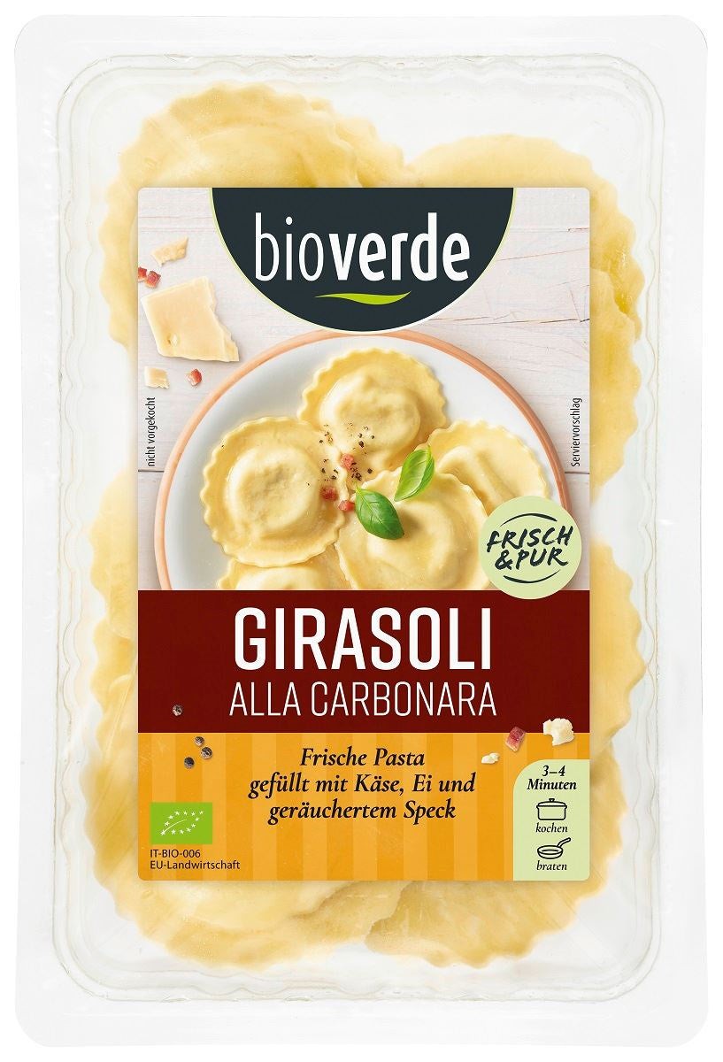 Pierożki świeże girasoli a'la carbonara bio 250 g - BIO VERDE
