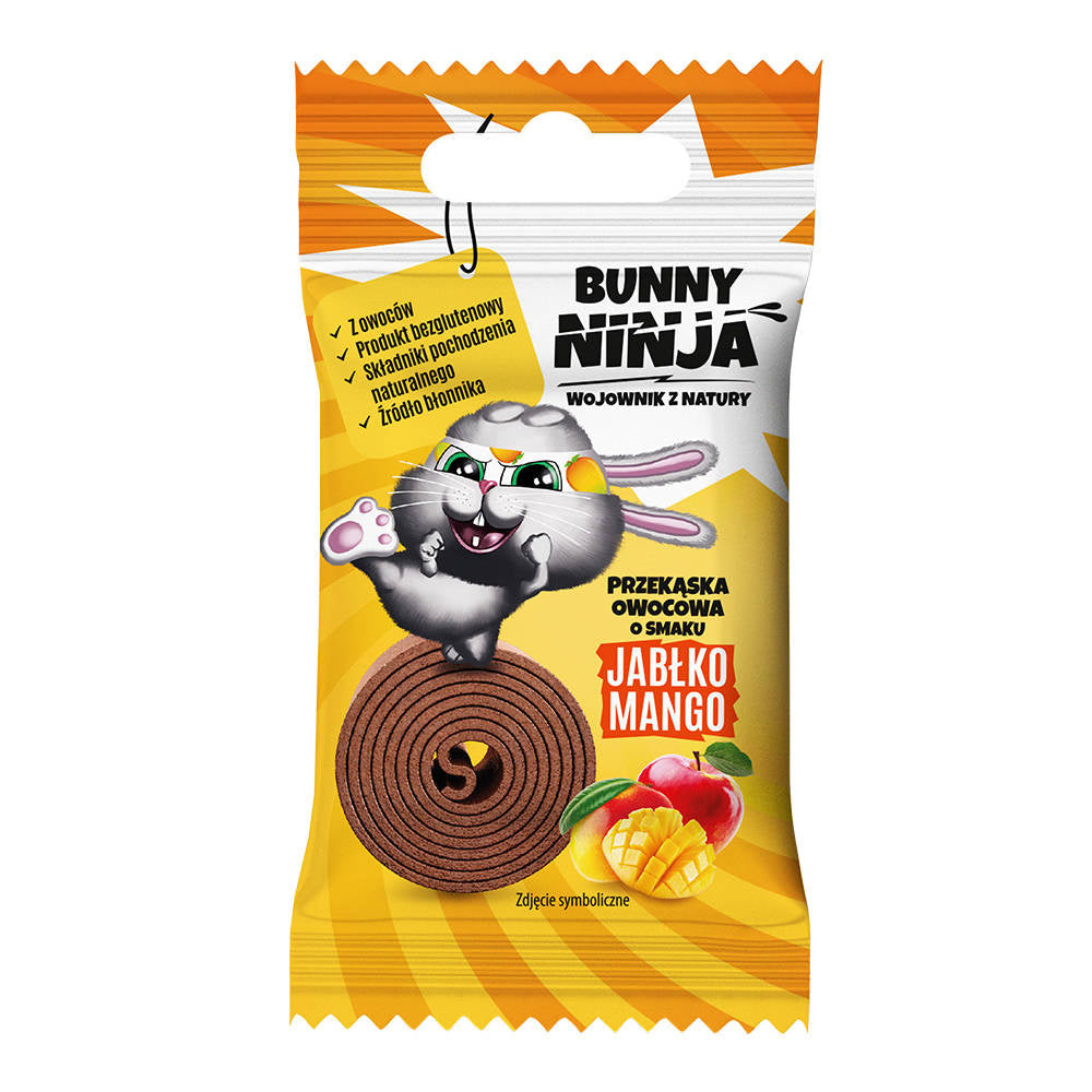 Przekąska owocowa o smaku jabłko-mango 15 g - Bunny Ninja