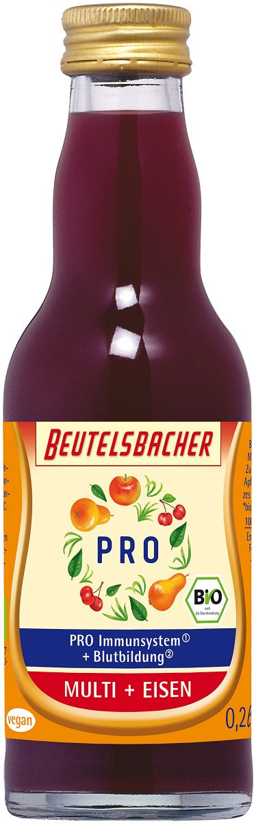 SHOT NA ODPORNOŚĆ GRUSZKA - JABŁKO - MARCHEW CZARNA - ACEROLA BIO 200 ml - BEUTELSBACHER