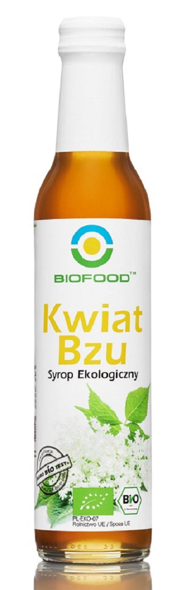 SYROP Z KWIATÓW CZARNEGO BZU BEZGLUTENOWY BIO 250 ml - BIOFOOD