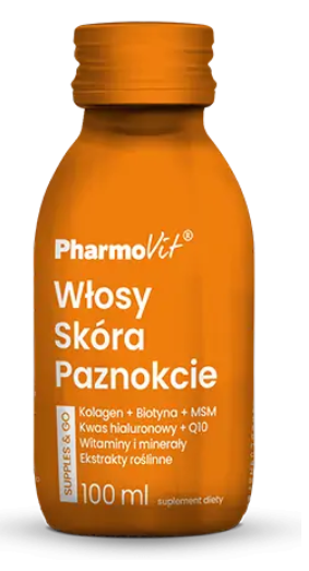 Shot włosy skóra paznokcie bezglutenowy 100 ml - Pharmovit