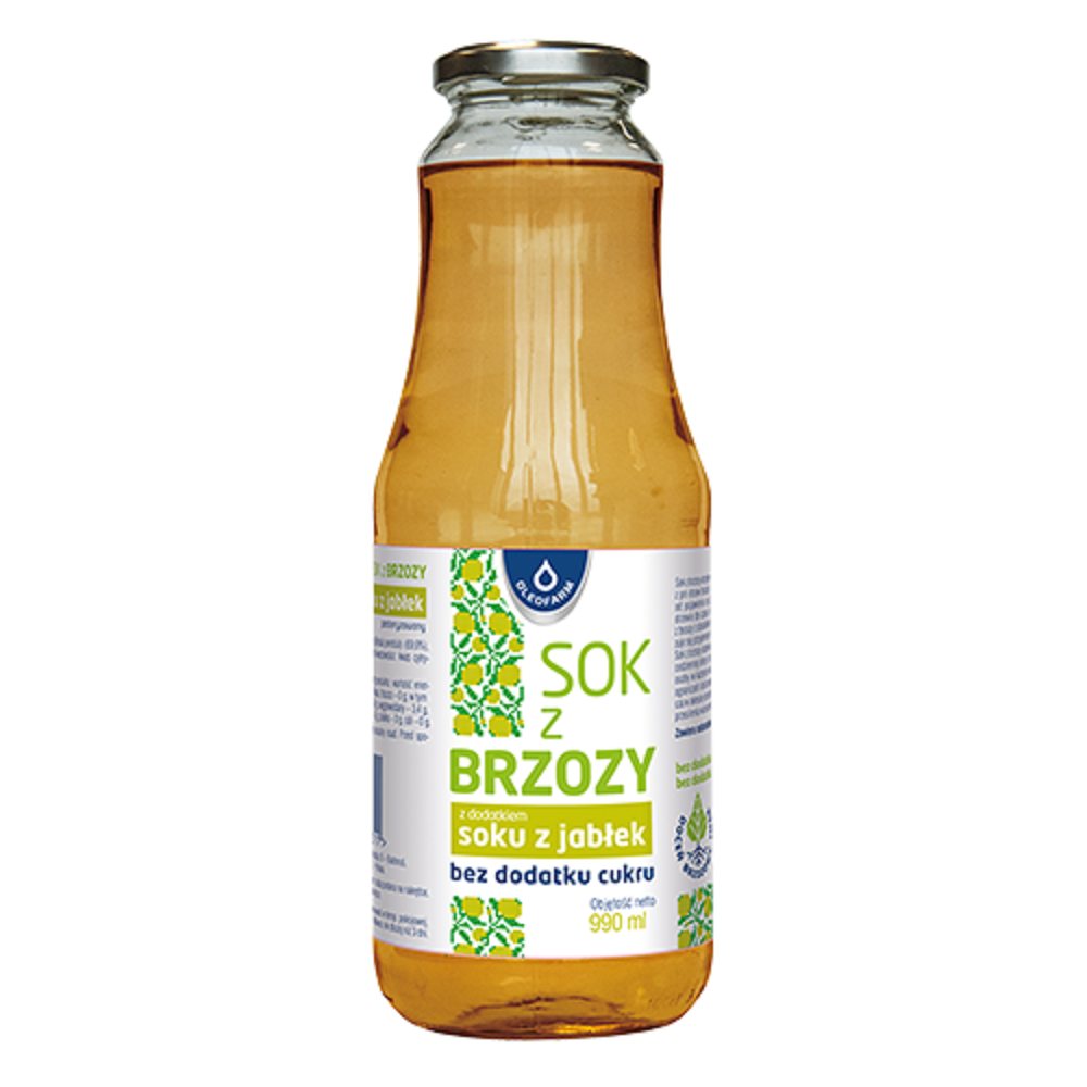 Sok z brzozy z dodatkiem soku z jabłek bez cukru 990 ml
