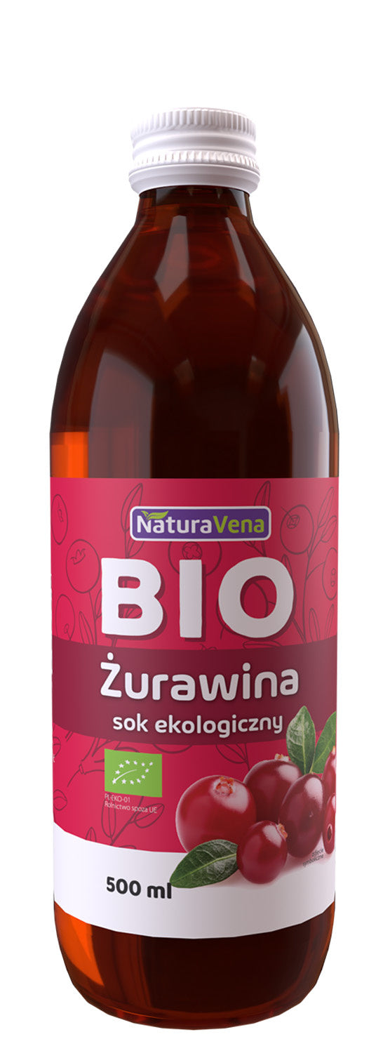 Sok z żurawiny 100 % bio 500 ml - Naturavena