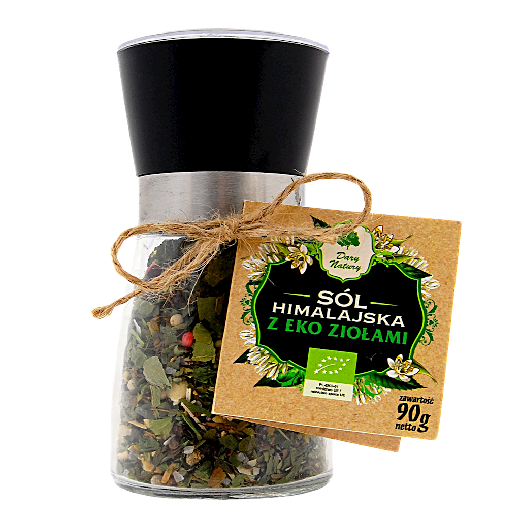 Sól himalajska w młynku z ziołami bio 90 g