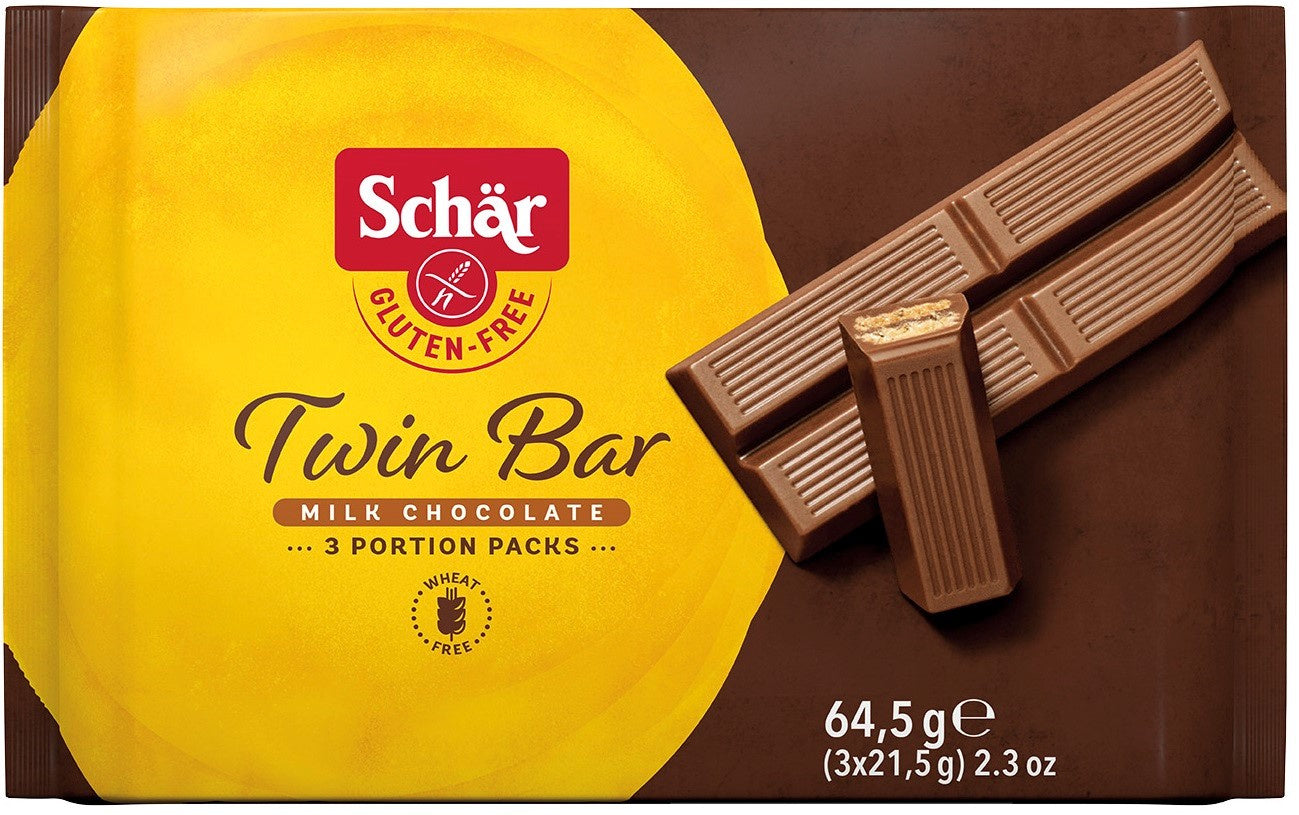 Twin bar - wafelki w czekoladzie bezglutenowe 3 x 21.5 g - Schar