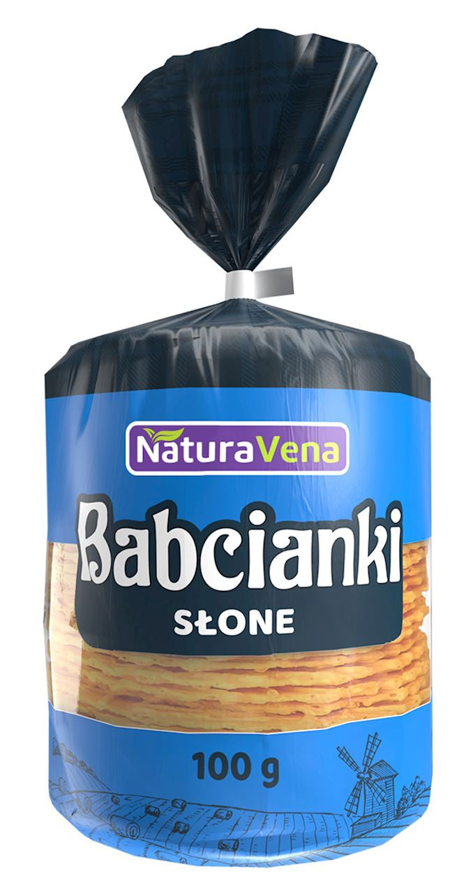 Wafelki bez tłuszczu i bez barwników owsiane słone 100 g